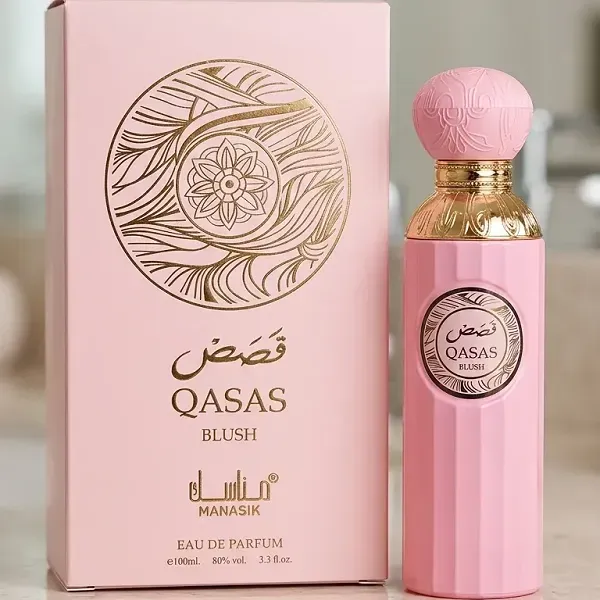 Manasik QASAS Blush Eau De Parfum 100ml – Elegant Floral Fruity Fragrance for Women