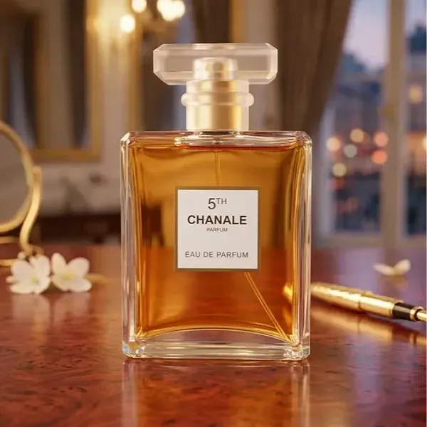 5th Chanale Women's Luxury Perfume, Long-Lasting Golden Fragrance