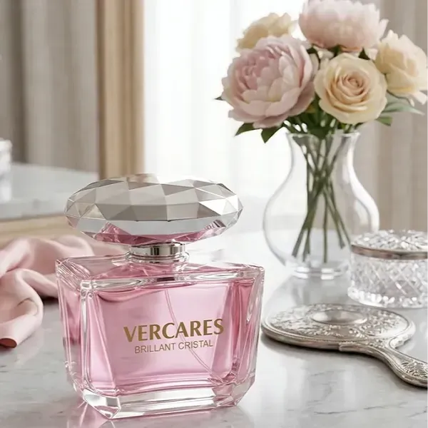 Vercares Brilliant Cristal Eau De Parfum 100ml, Elegant Floral Musk Fragrance with Crystal Cap