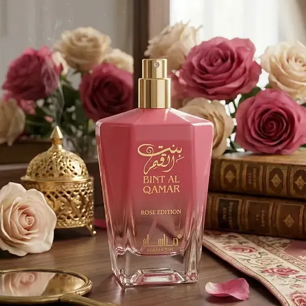 Manasik Bint Al Qamar Rose Edition Eau de Parfum, Elegant Floral Fragrance for Women
