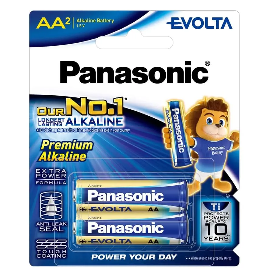 Panasonic AA Evolta Premium Batteries Pak (2 Pc.)