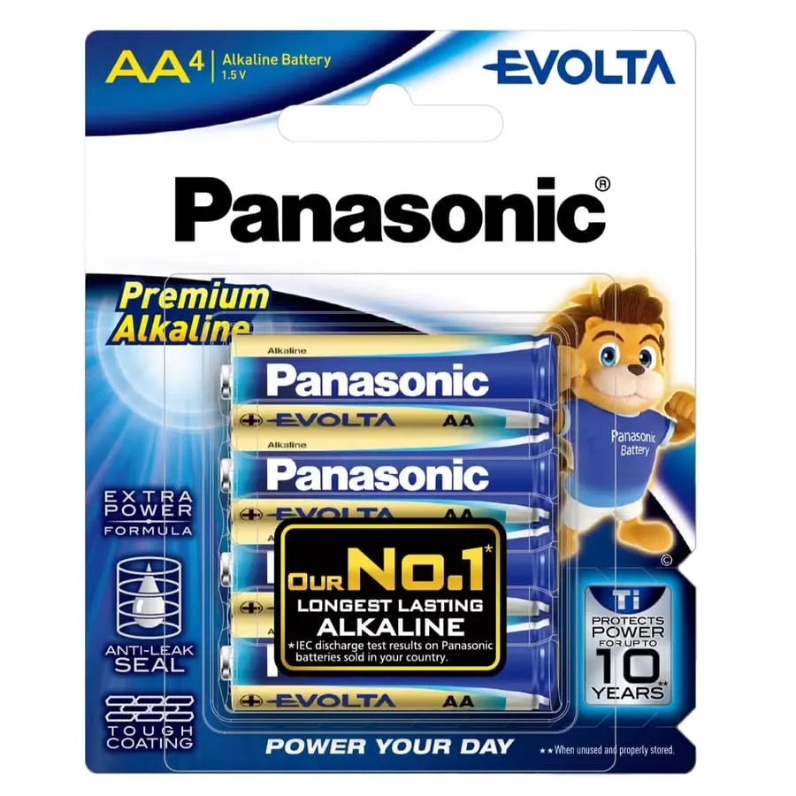 Panasonic AA Evolta Premium Batteries Pak (4 Pc.)