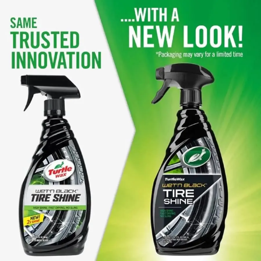 Turtle Wax T217RW Wet 'N Black Ultra Wet Spray Tire Shine (10.5 x 5.5 x 27.9 cm, 680 ml, Black)