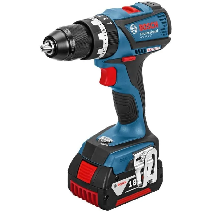 Bosch Cordless Impact Wrench W/Batteries &amp; Charger, GDS 18V-400 (18 V) + Cordless Combi Impact Drill, GSB 185-LI (18 V)