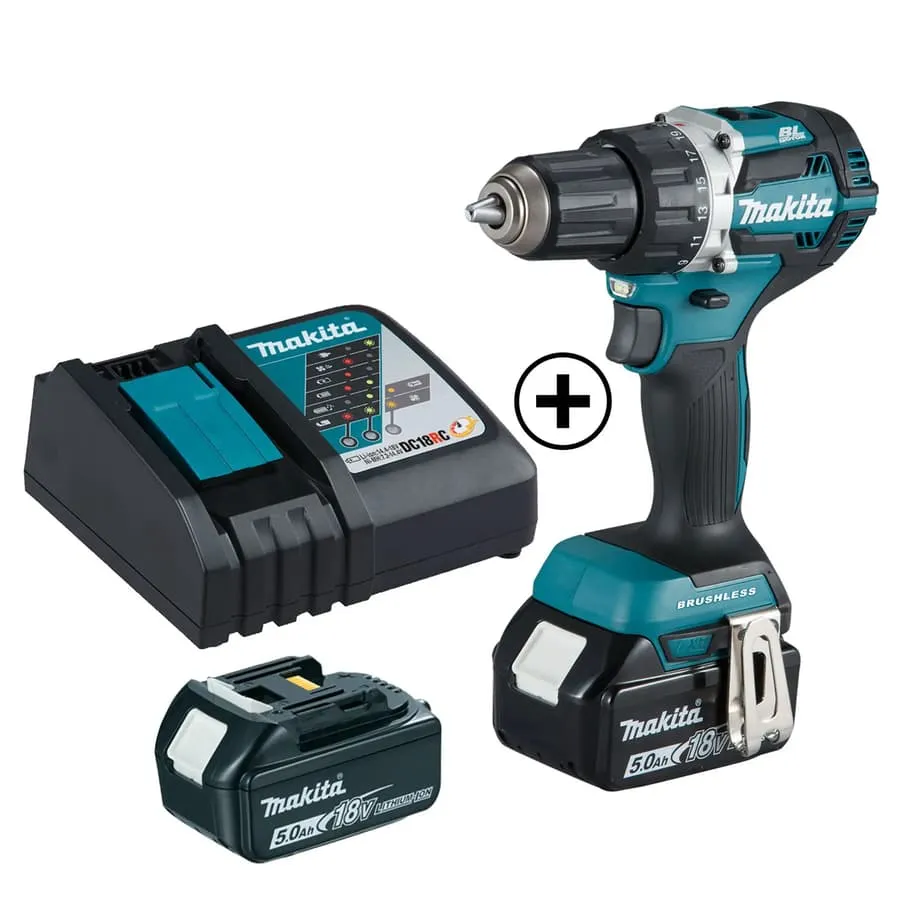 Makita Cordless Drill Driver W/Batteries & Charger, DDF484RTJ (18 V)