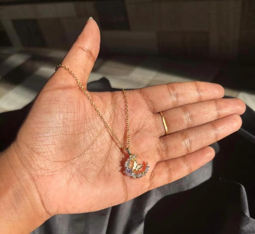 Anti tarnish Moon chain
