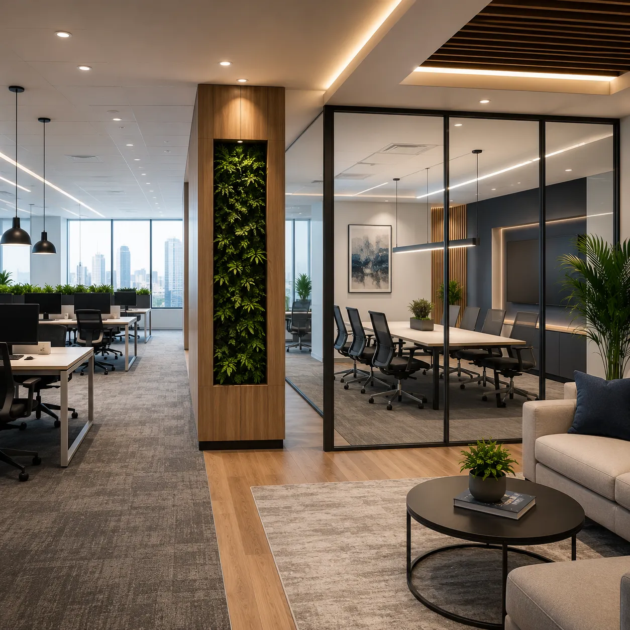 Office renovation works underway in a Dubai commercial space