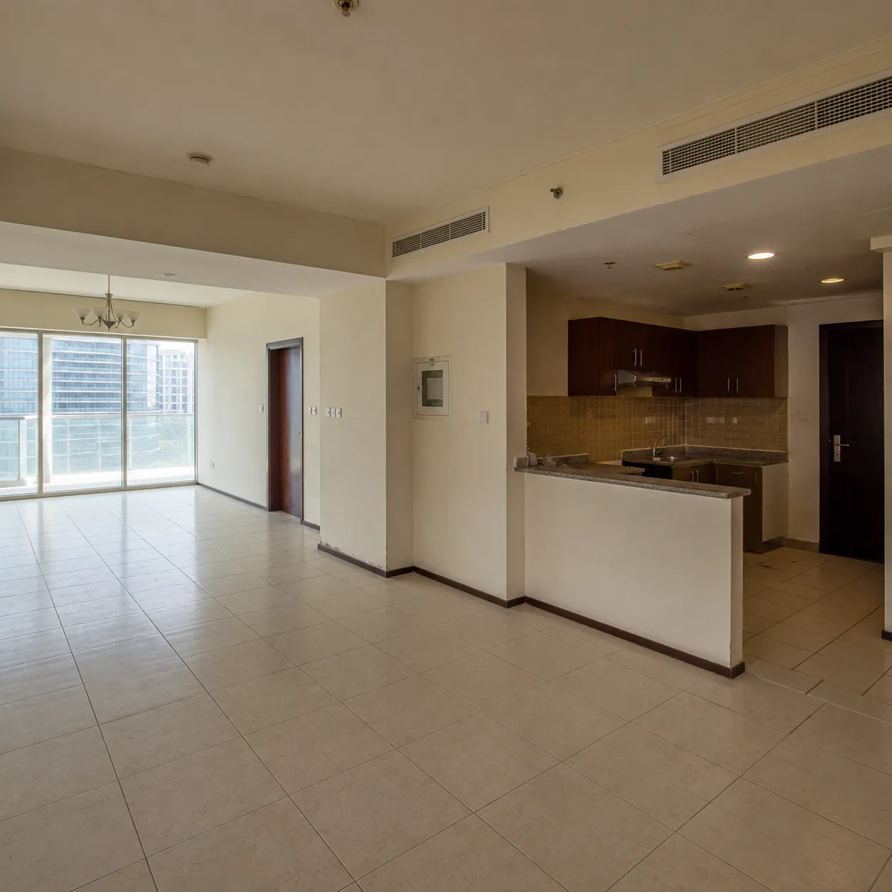 Apartment interior in Dubai before complete renovation work