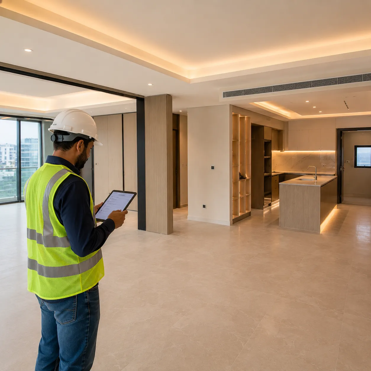Final apartment renovation quality inspection and snagging process