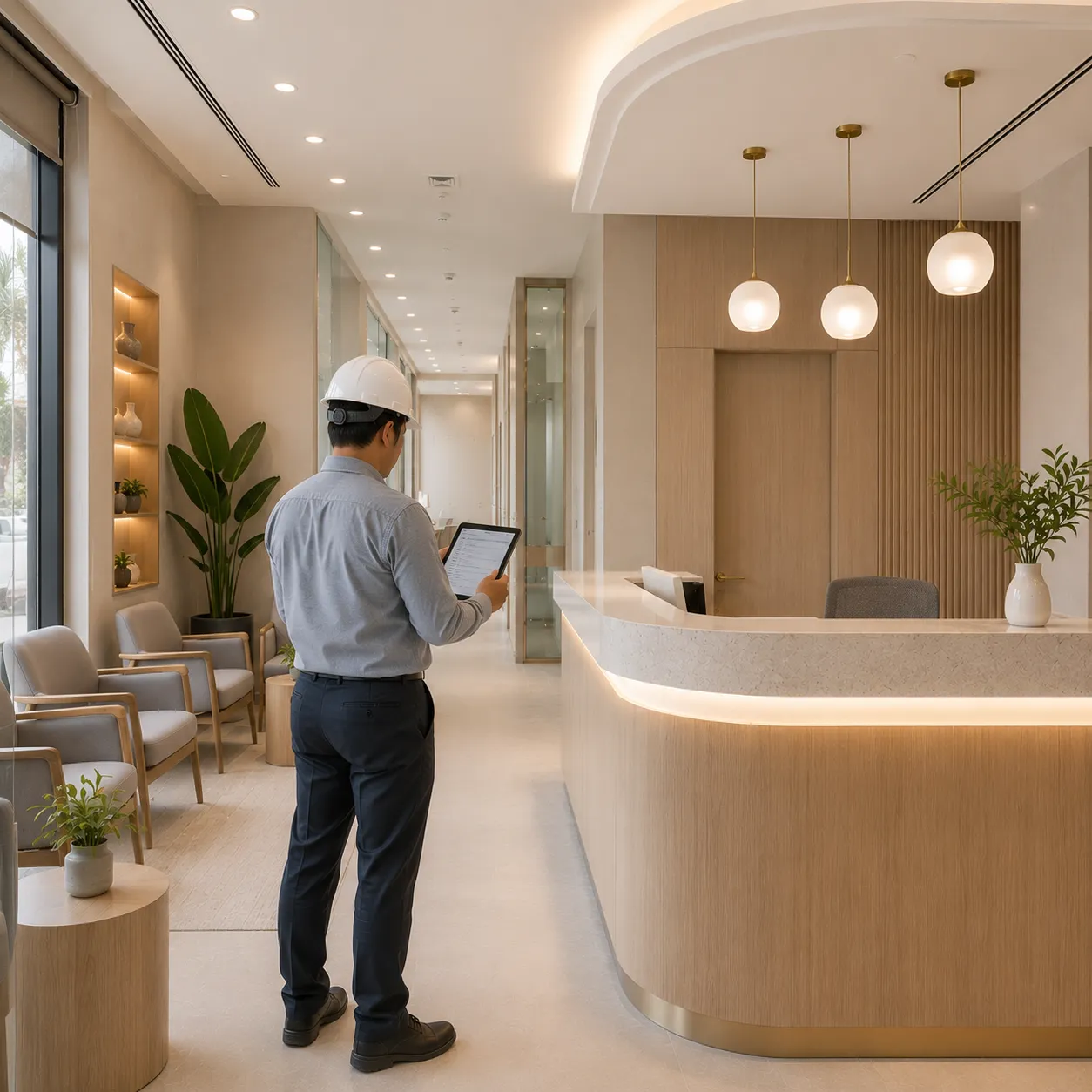 Completed clinic treatment room after renovation in Dubai