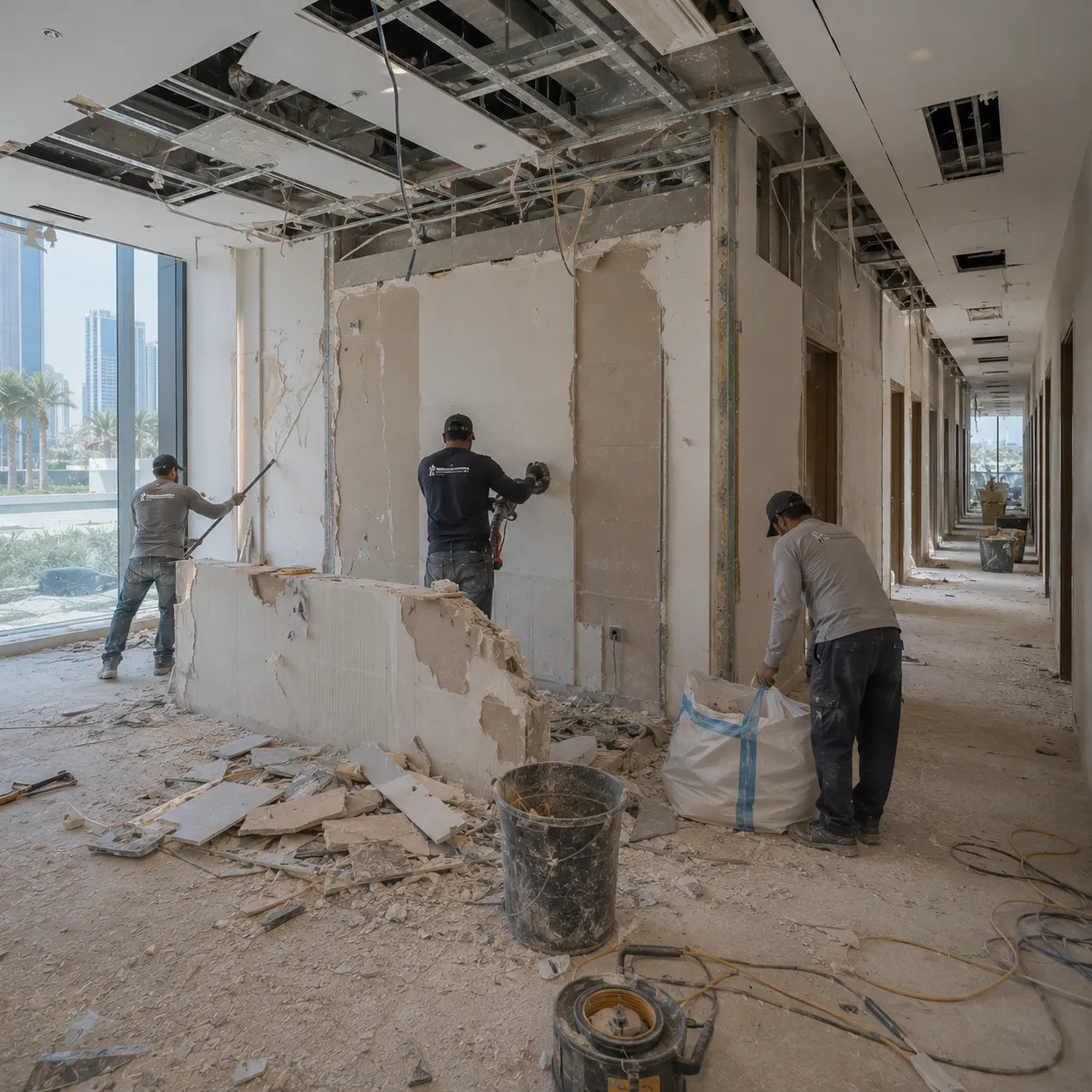 Gypsum ceiling framing installed in a clinic treatment room