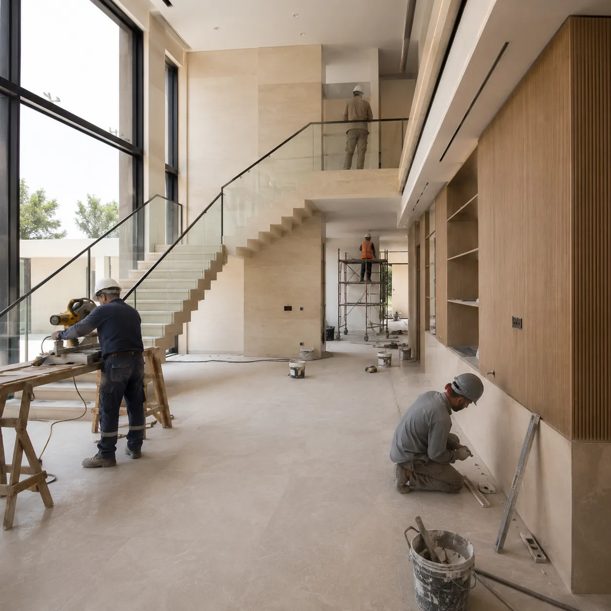 Luxury bathroom finishes in a renovated villa in Dubai