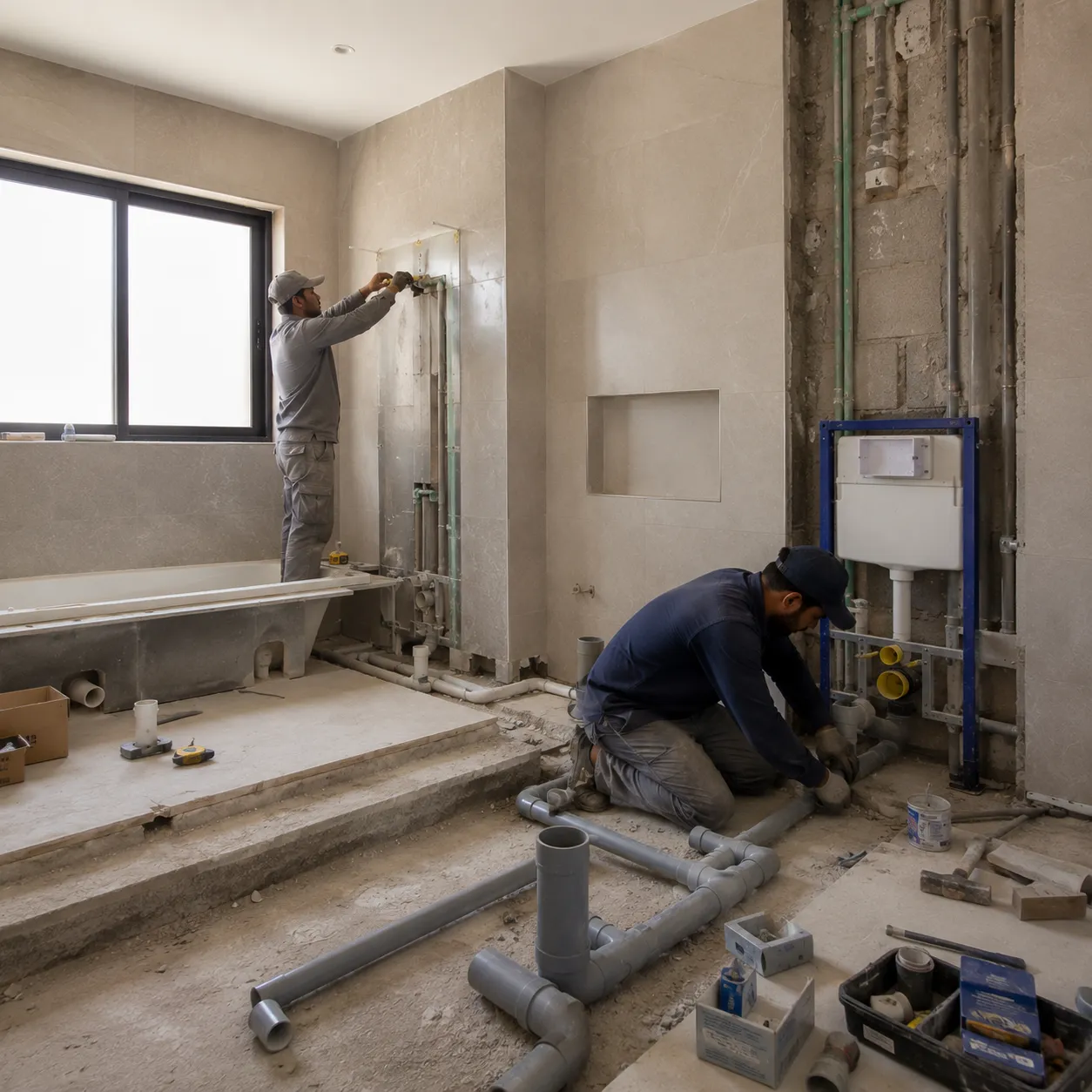 Completed master suite in a renovated villa in Dubai