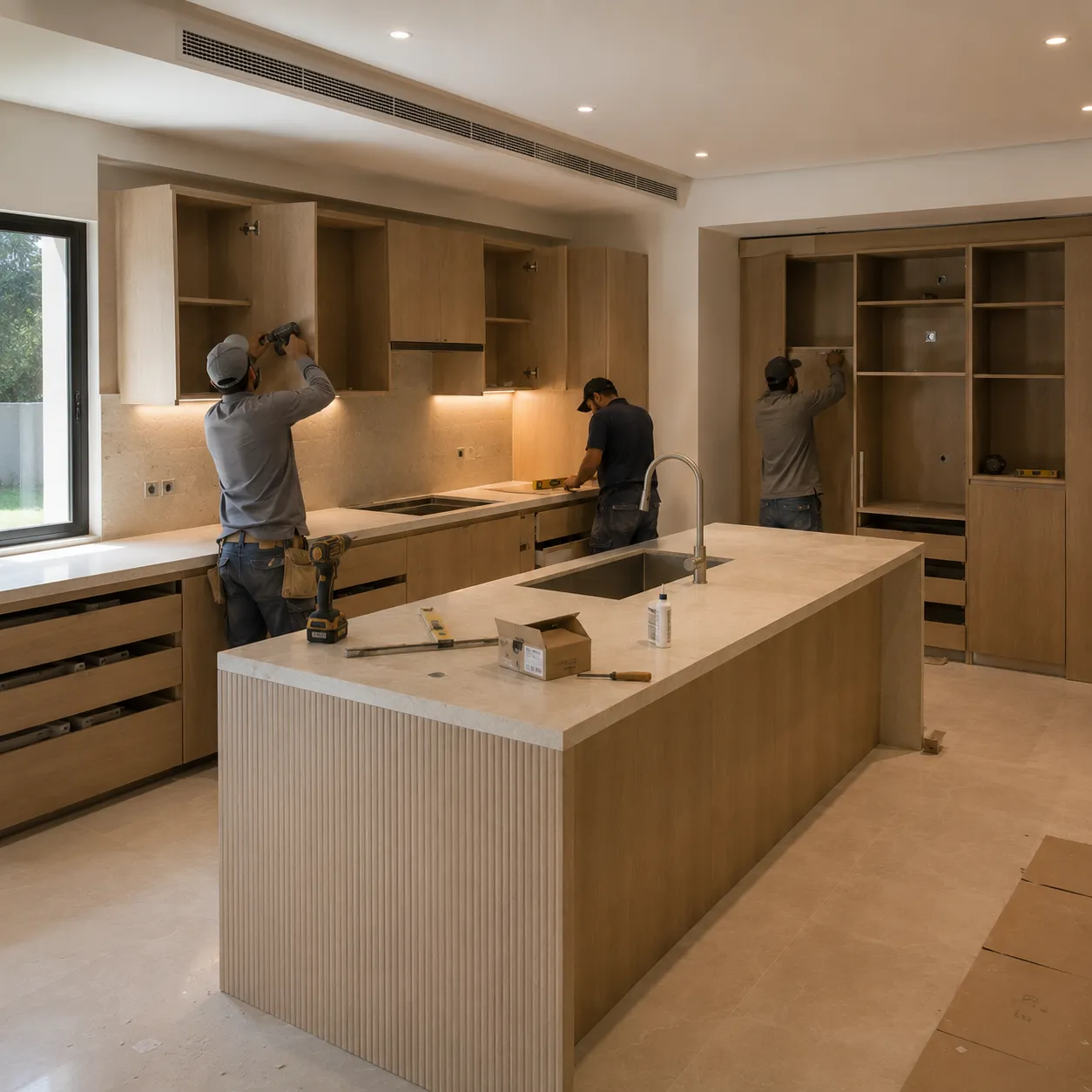 Completed villa renovation in Dubai with premium interior finishing