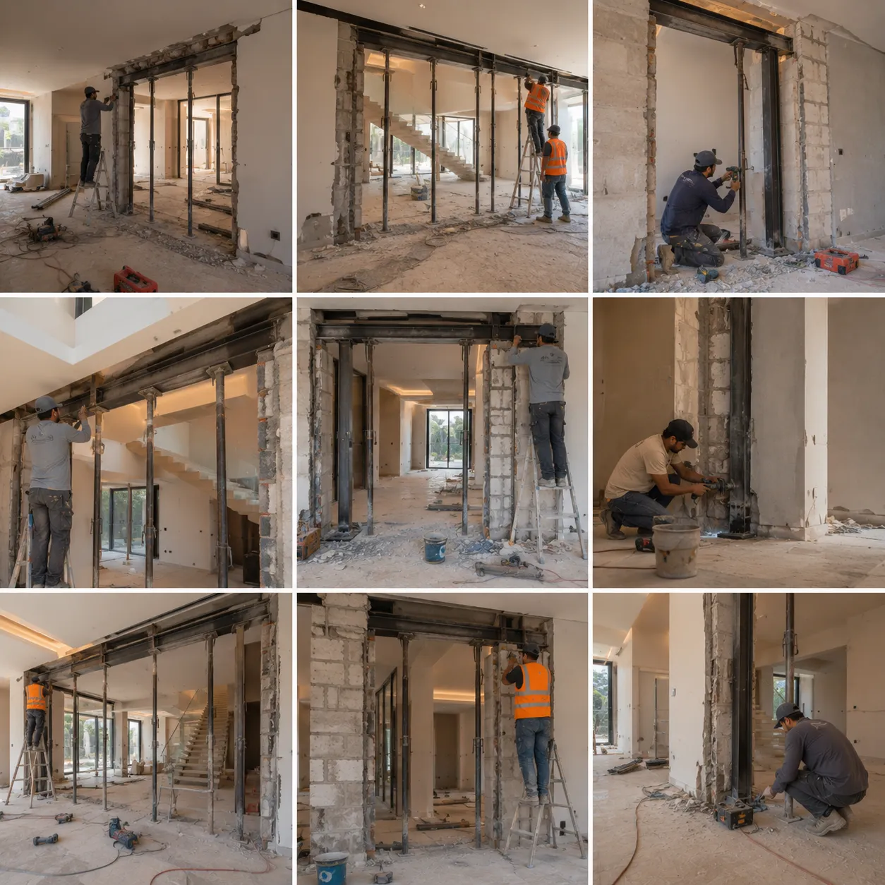 Site survey during villa renovation planning in Dubai