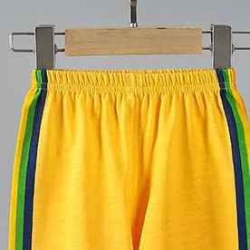Kids' Yellow Stripe Pajama Trousers - Comfy & Unisex