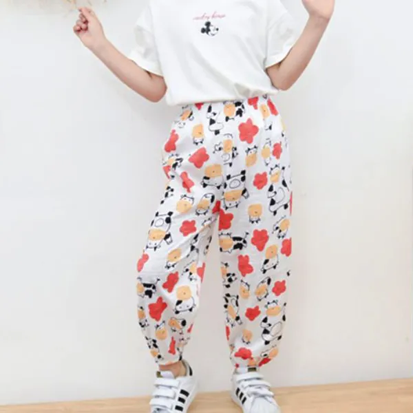 Multi-colored Animal Print Kids Pajama Trousers