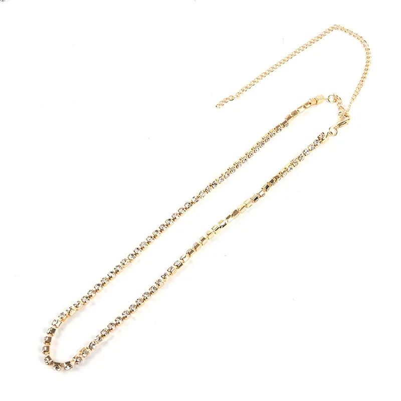 Crystal Thigh Chain - Shimmering Gold Charm for Women's Jewelry