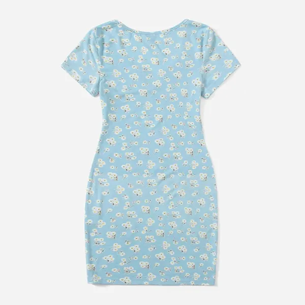 Floral Blue Summer Dress