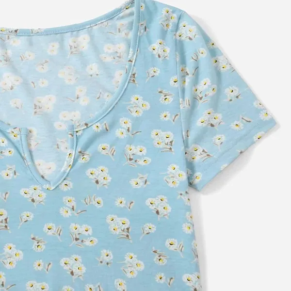 Floral Blue Summer Dress