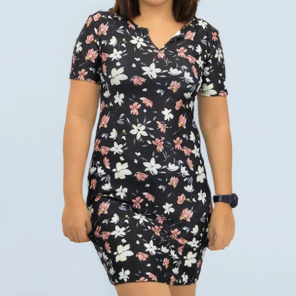 Floral Blue Summer Dress