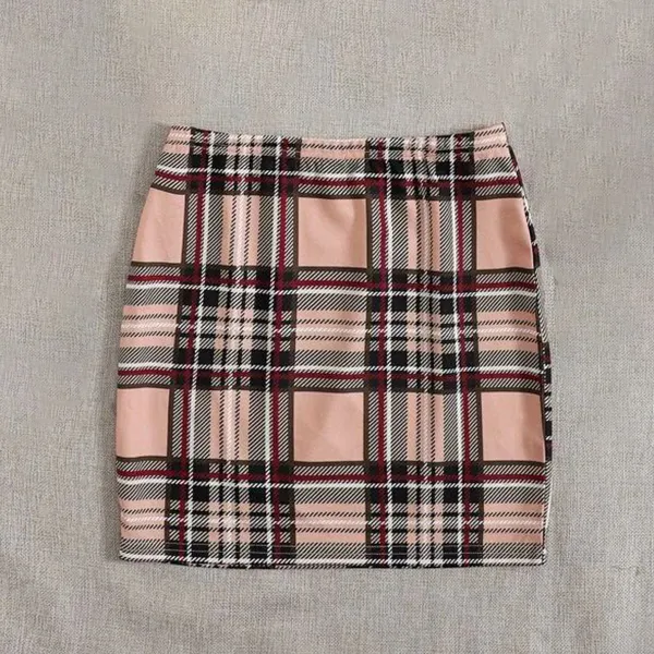 Plaid High-Waist Mini Skirt