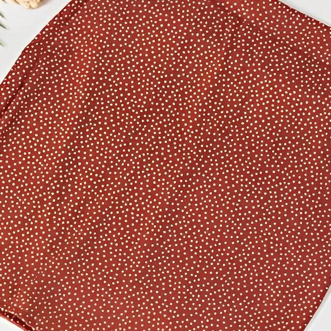 Elastic Waist Mini Dots Pattern Women Skirt
