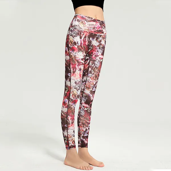 High Waisted Print Yoga Pants - Lift & Shape Hips Tight Fit Multi Color - for Women