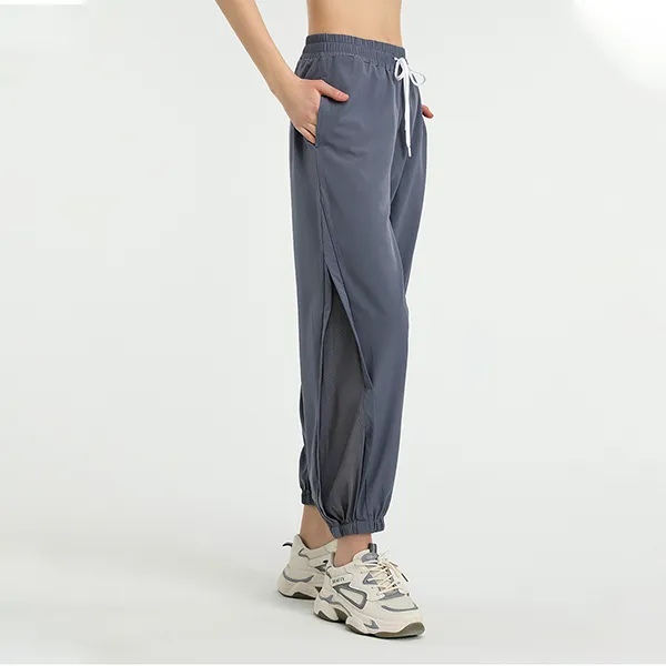 Gray Elastic Waist Women's Jogger Pants