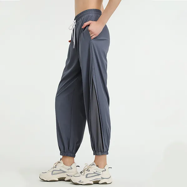 Gray Elastic Waist Women's Jogger Pants