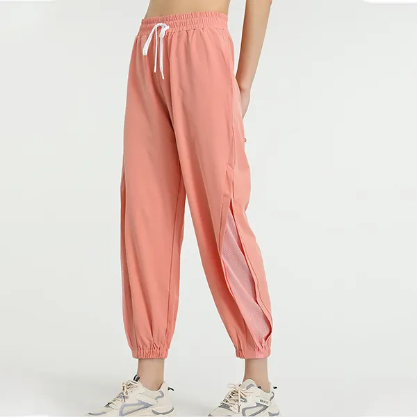 Gray Elastic Waist Women's Jogger Pants