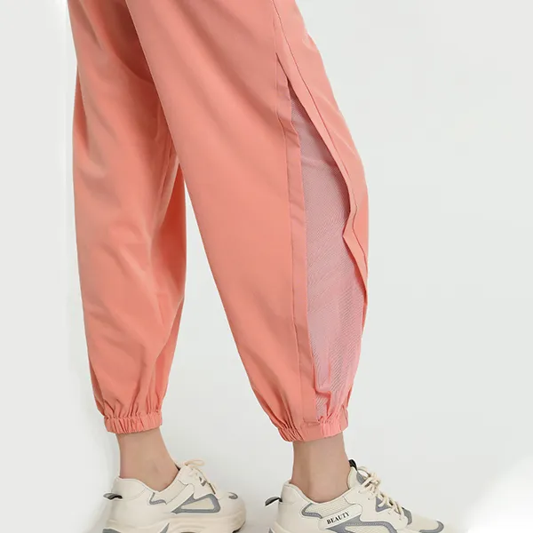 Gray Elastic Waist Women's Jogger Pants