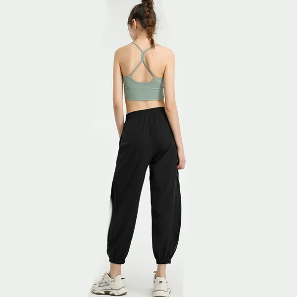 Gray Elastic Waist Women's Jogger Pants