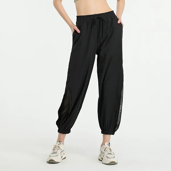 Gray Elastic Waist Women's Jogger Pants
