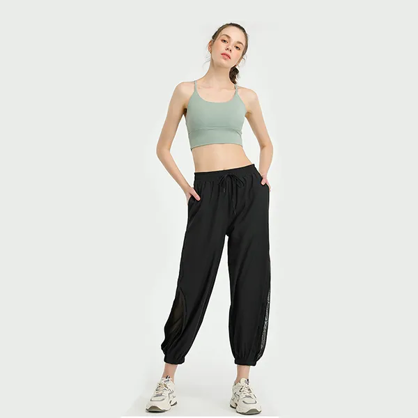 Gray Elastic Waist Women's Jogger Pants