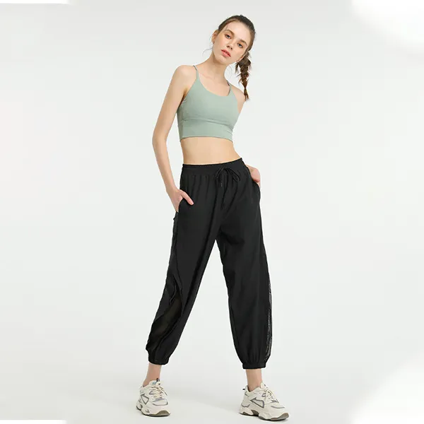 Gray Elastic Waist Women's Jogger Pants