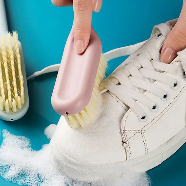 Portable Cleaning Brush - Blue Long Handle Hanging Design