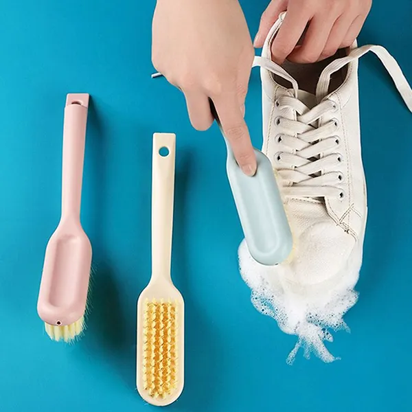 Portable Cleaning Brush - Blue Long Handle Hanging Design