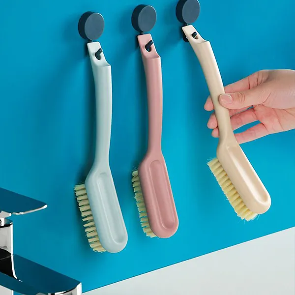 Portable Cleaning Brush - Blue Long Handle Hanging Design