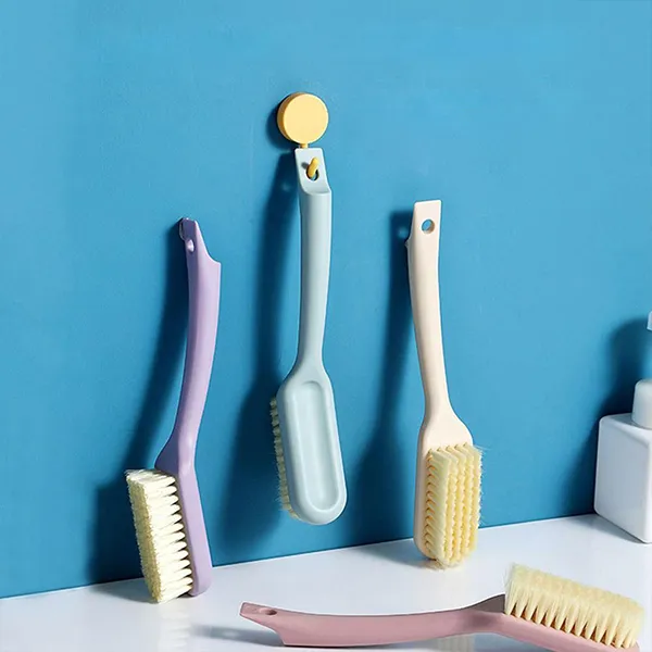 Portable Cleaning Brush - Blue Long Handle Hanging Design