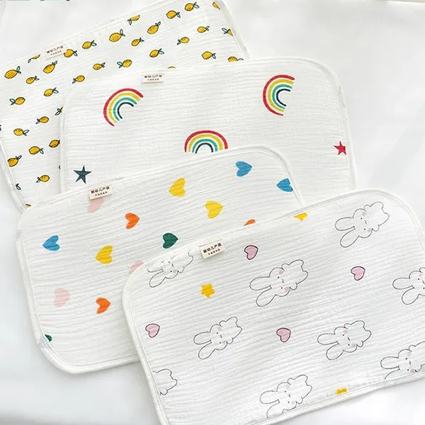 Bear Print Infant Pillow - Soft & Breathable for Newborns Neck Support - Ideal for Restful Sleep