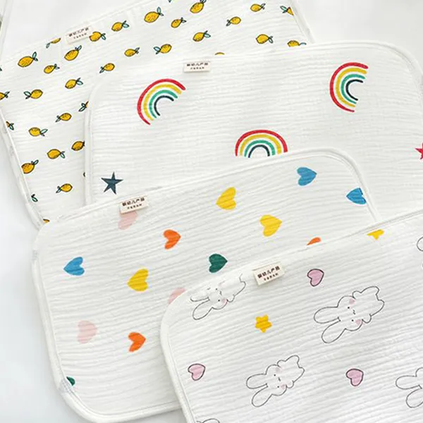 Bear Print Infant Pillow - Soft & Breathable for Newborns Neck Support - Ideal for Restful Sleep