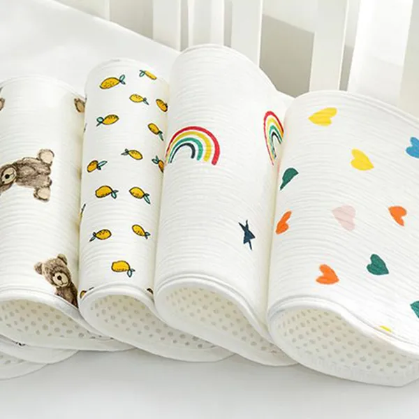 Bear Print Infant Pillow - Soft & Breathable for Newborns Neck Support - Ideal for Restful Sleep