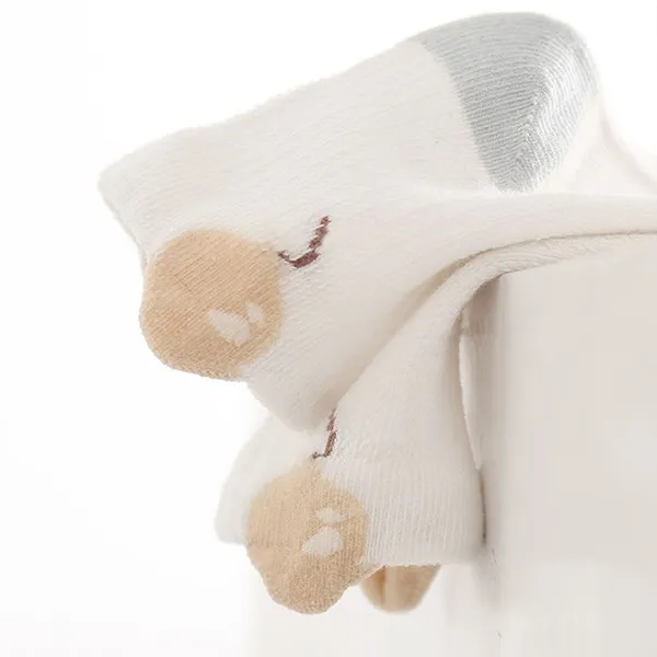 Floral Adventure Ultra Thin Yellow Cotton Blend Kids Socks