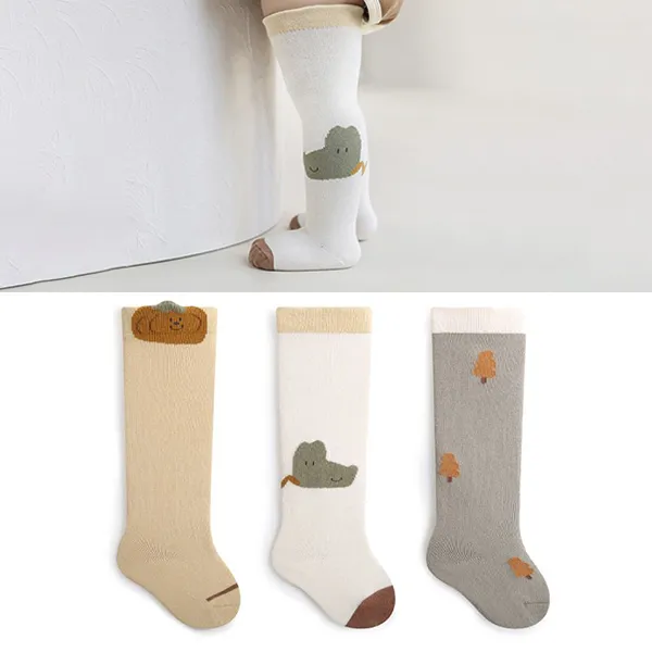 Colorful Crocodile Kids Cotton Blend Mid-Calf Socks for Infants