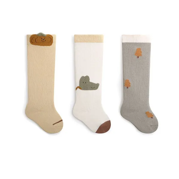 Colorful Crocodile Kids Cotton Blend Mid-Calf Socks for Infants