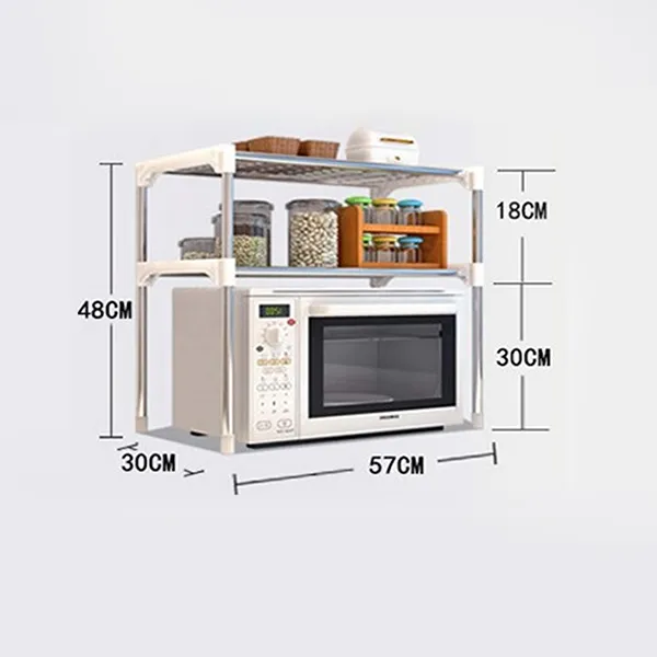 Kitchen rack floor multi-layer storage rack household, microwave oven adjustment sink storage rack