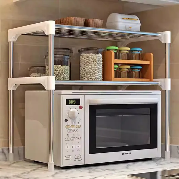 Kitchen rack floor multi-layer storage rack household, microwave oven adjustment sink storage rack