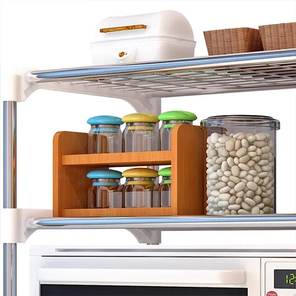 Kitchen rack floor multi-layer storage rack household, microwave oven adjustment sink storage rack