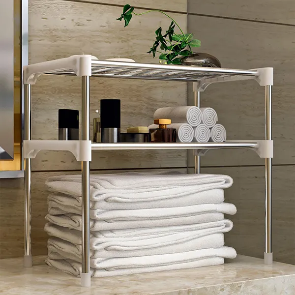 Kitchen rack floor multi-layer storage rack household, microwave oven adjustment sink storage rack